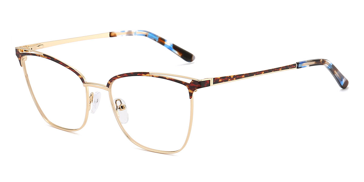 Gold Tortoiseshell Tysin - Square Glasses