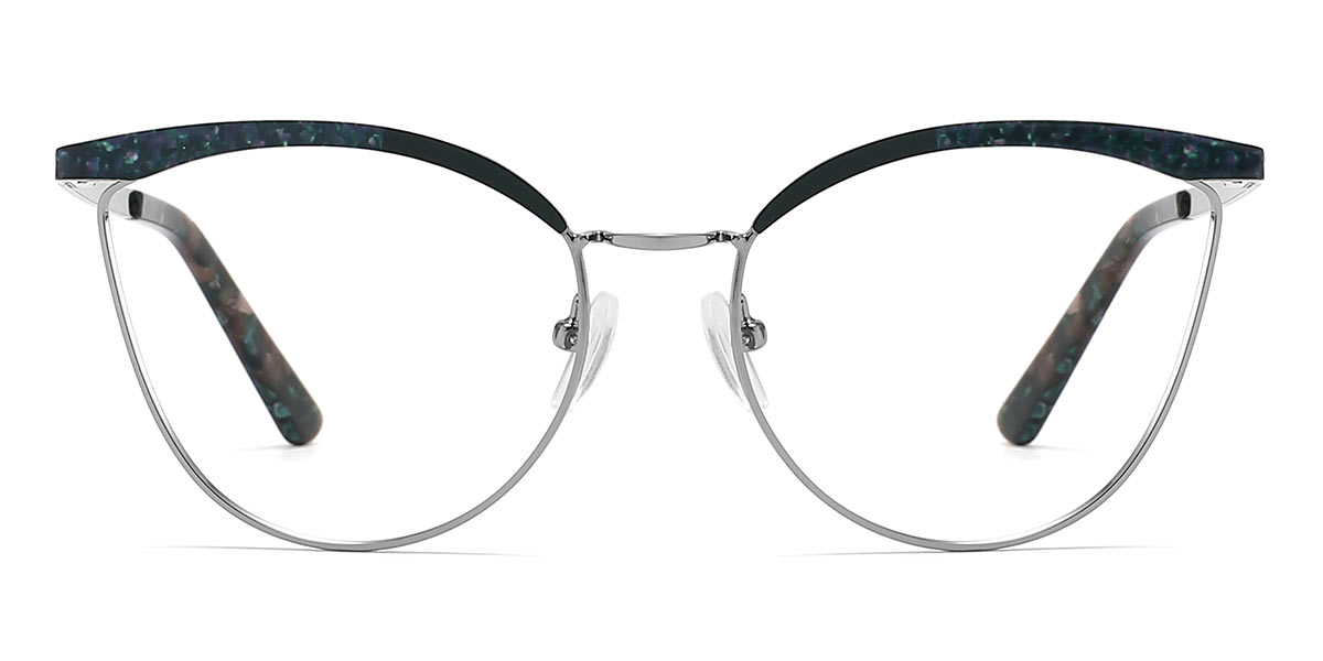 Green - Oval Glasses - Sophia