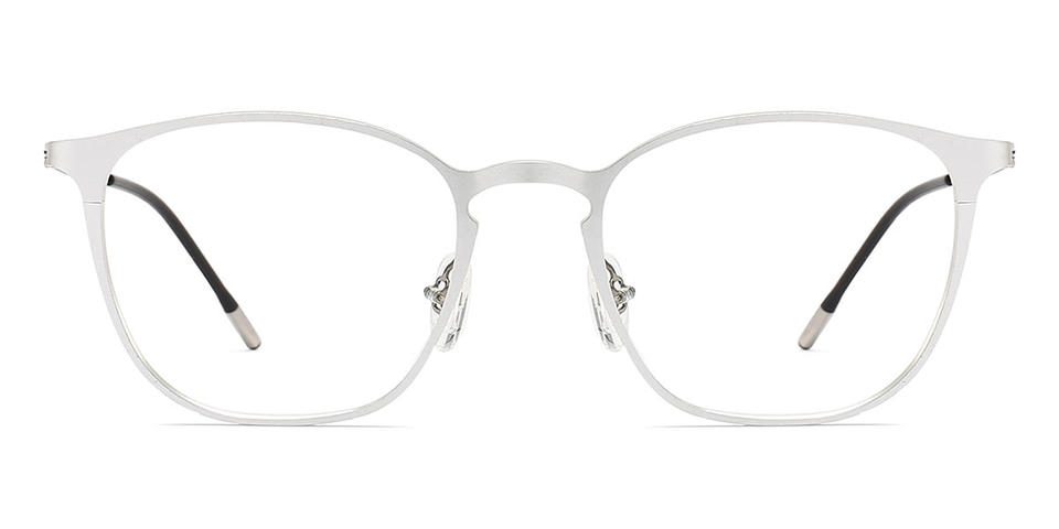 White Silver Kail - Square Glasses