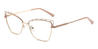 Gold Nude Pink Emaan - Square Glasses