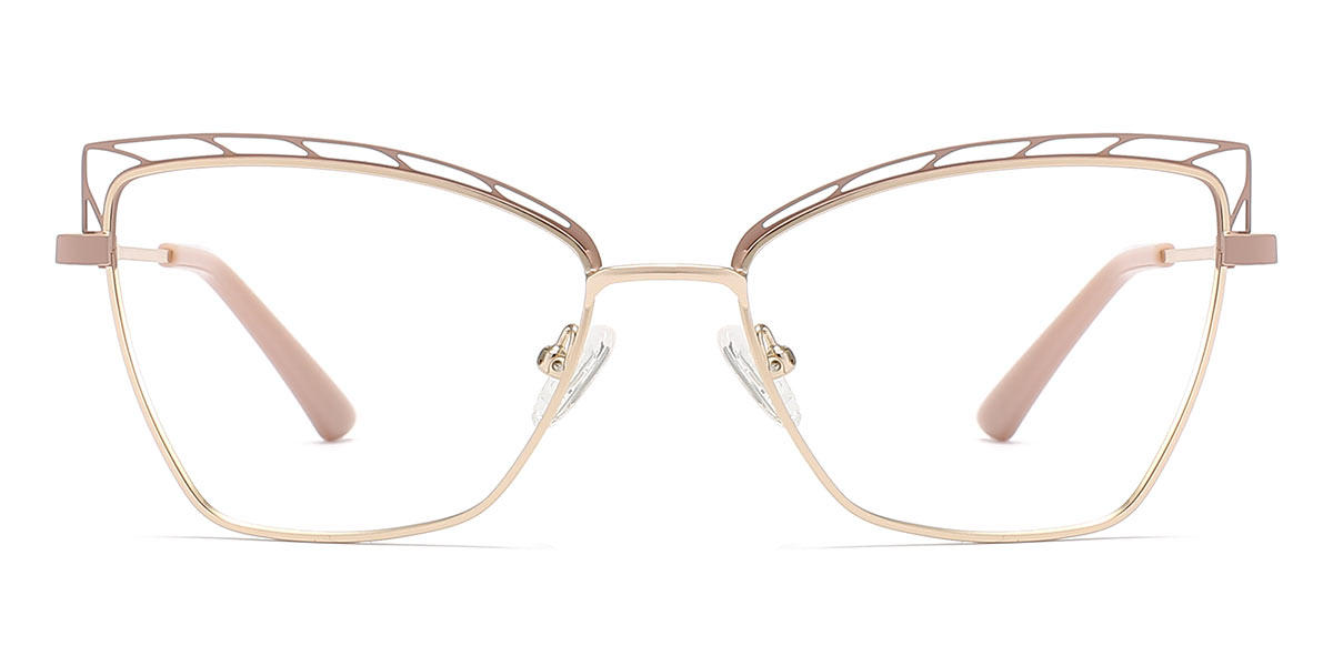 Gold Nude Pink Emaan - Square Glasses