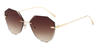Gradual Brown Camila - Oval Sunglasses