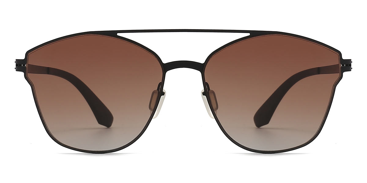 Black Brown - Aviator Sunglasses - Adnan