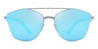 Silver Blue Mirror Adnan - Aviator Sunglasses