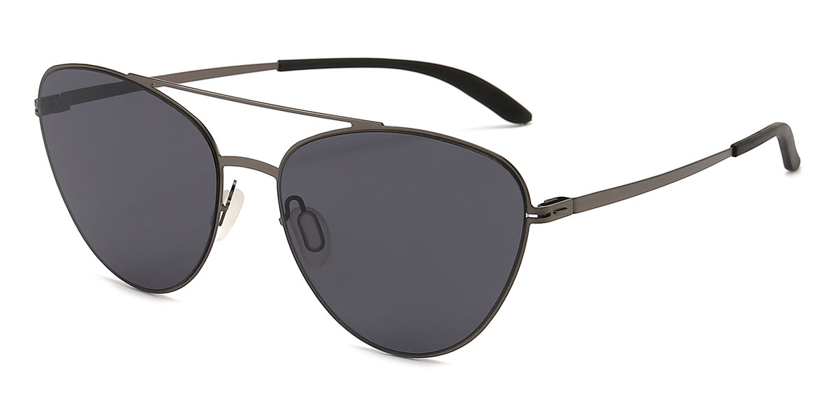 Black - Aviator Sunglasses - Kabo