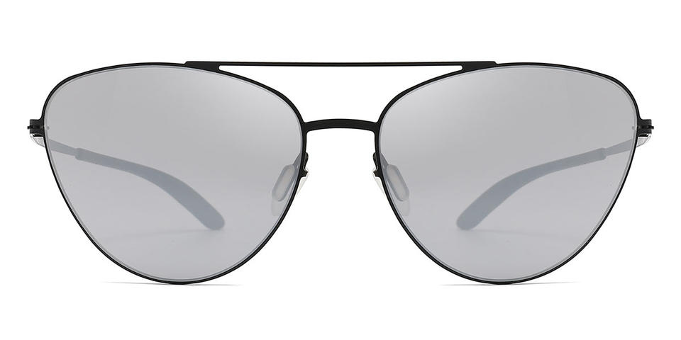 Black White Mirror Kabo - Aviator Sunglasses