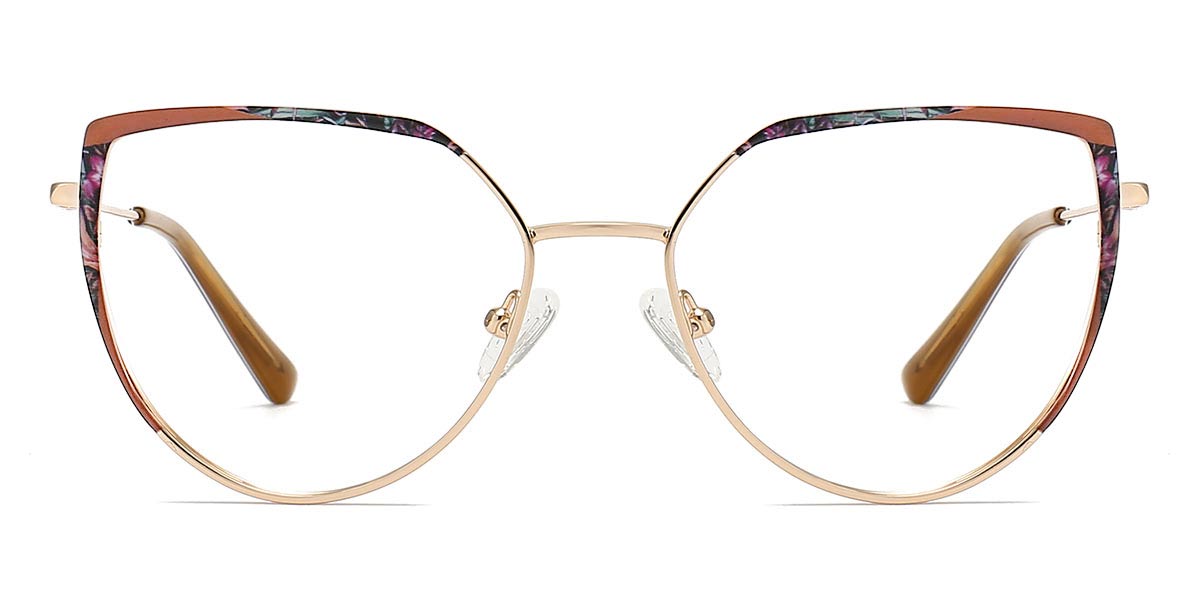 Brown - Oval Glasses - Harper