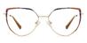 Gold Brown Harper - Oval Glasses
