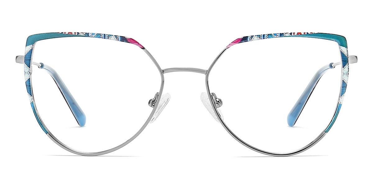 Blue - Oval Glasses - Harper