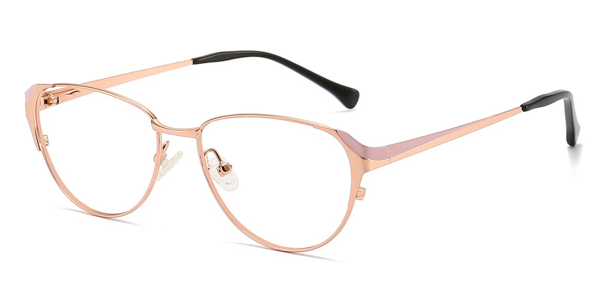 Rose Gold - Oval Glasses - Malece