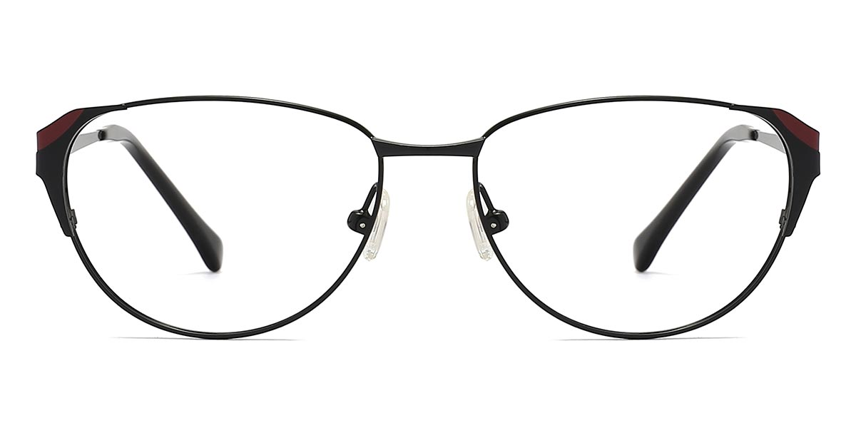 Black - Oval Glasses - Malece