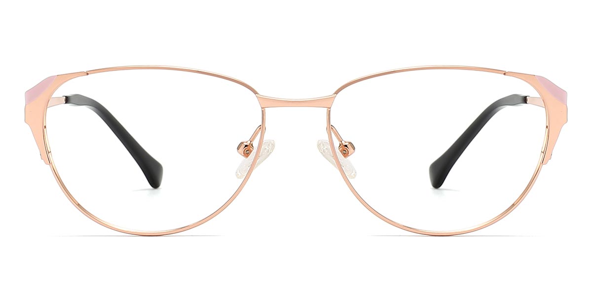 Rose Gold - Oval Glasses - Malece