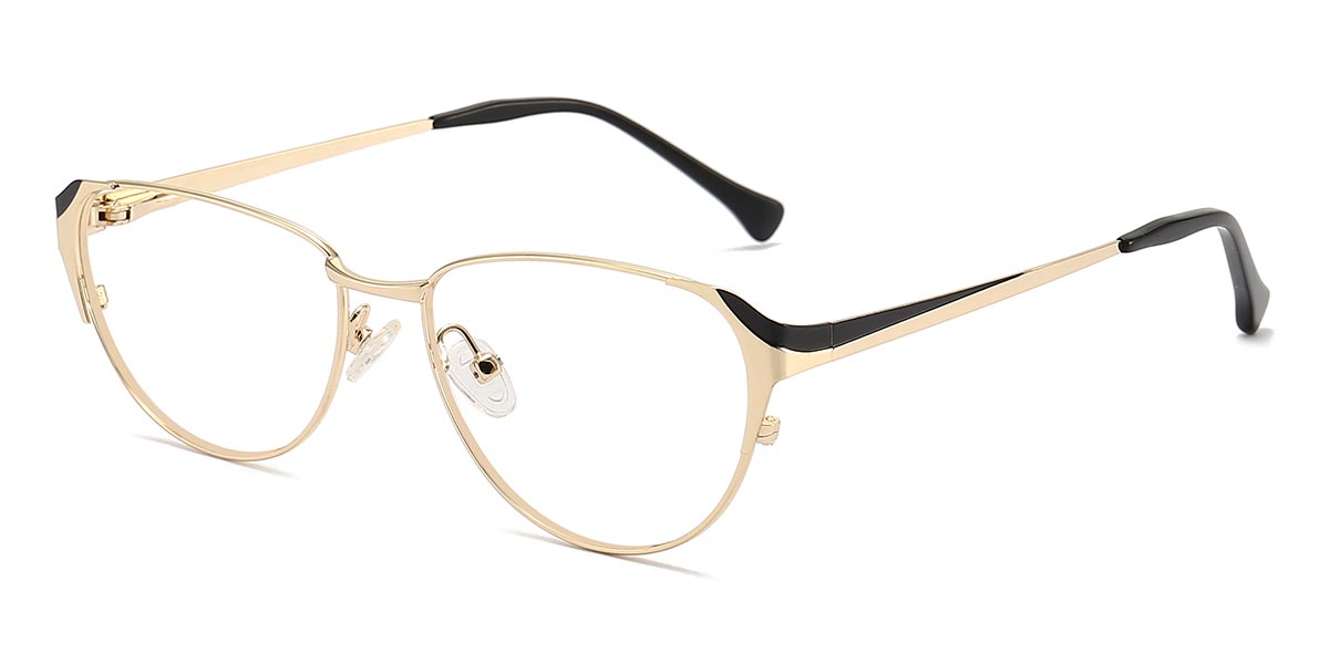 Gold - Oval Glasses - Malece