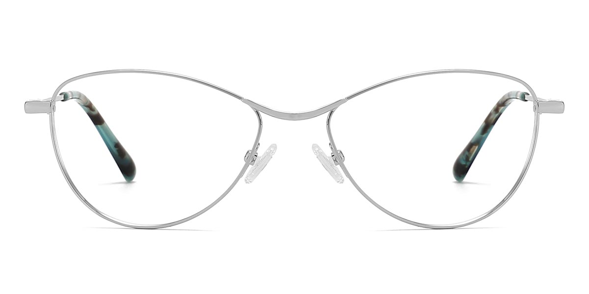 Silver - Oval Glasses - Deshi
