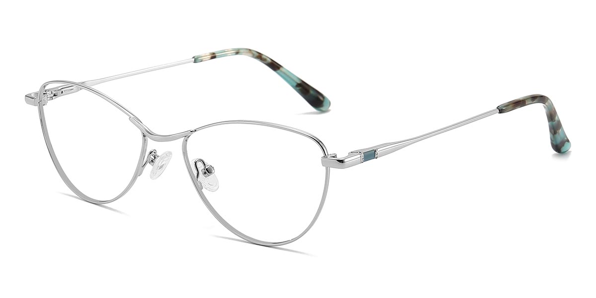 Silver - Oval Glasses - Deshi