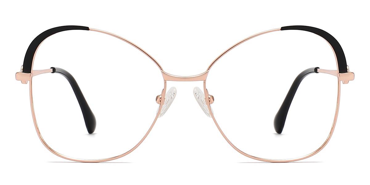 Black Gold Dena - Oval Glasses