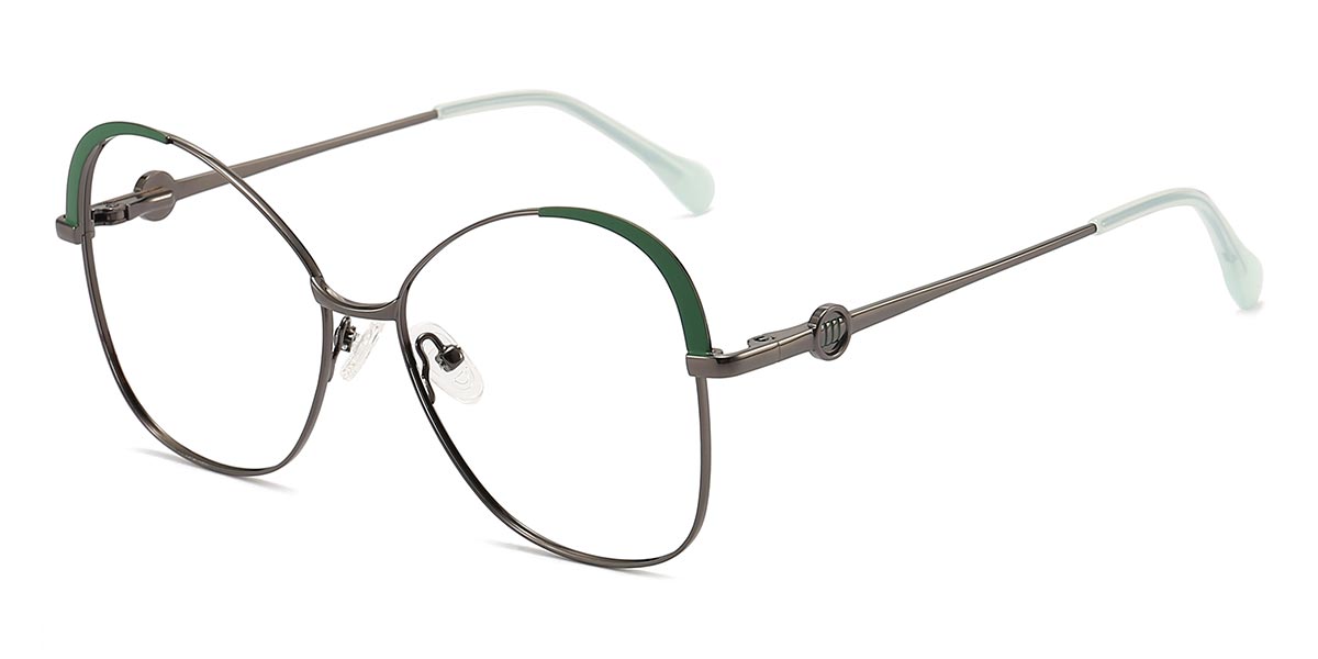 Green - Oval Glasses - Dena
