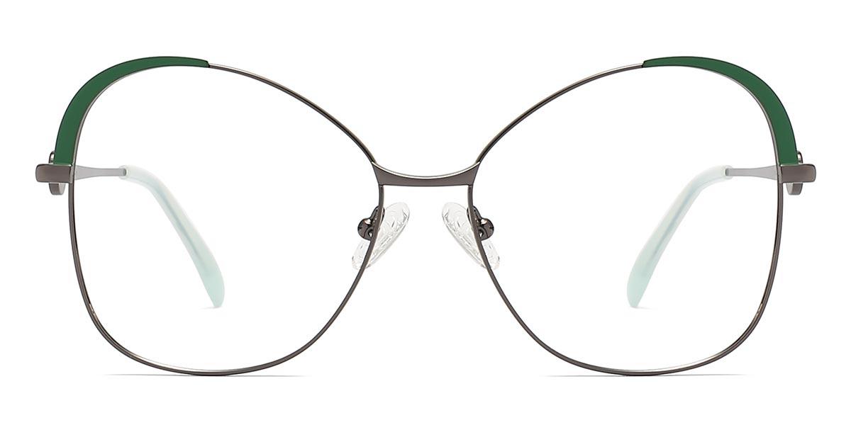 Gun Green Dena - Oval Glasses