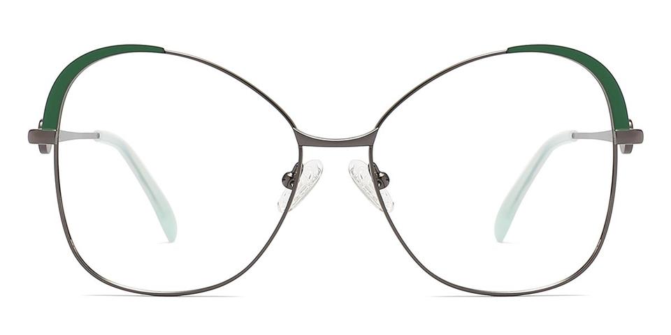 Gun Green Dena - Oval Glasses