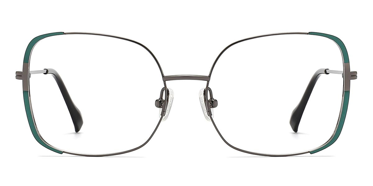 Green - Square Glasses - Burnie