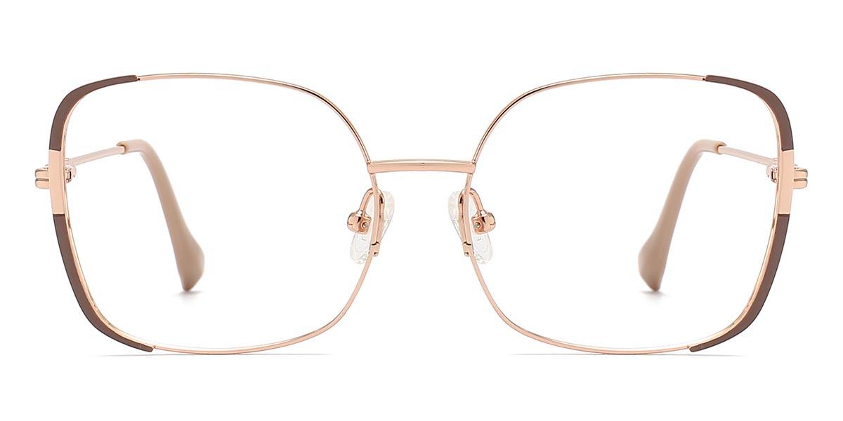 Gold Brown Burnie - Square Glasses
