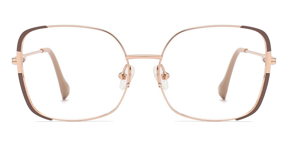 Gold Brown Burnie - Square Glasses