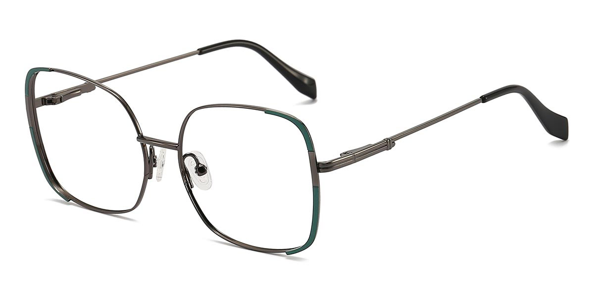 Green - Square Glasses - Burnie