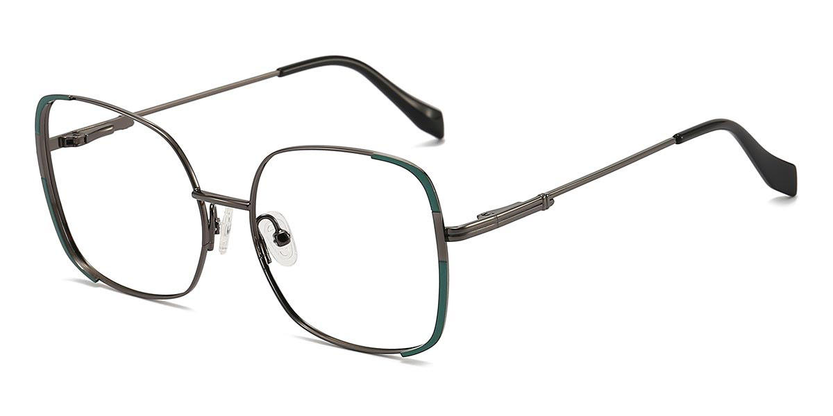 Gun Green Burnie - Square Glasses