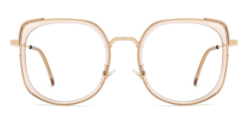 Gold Tawny Bleu - Round Glasses