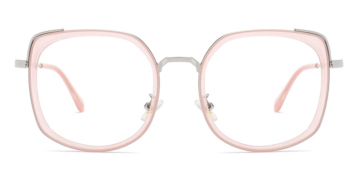 Pink - Round Glasses - Bleu