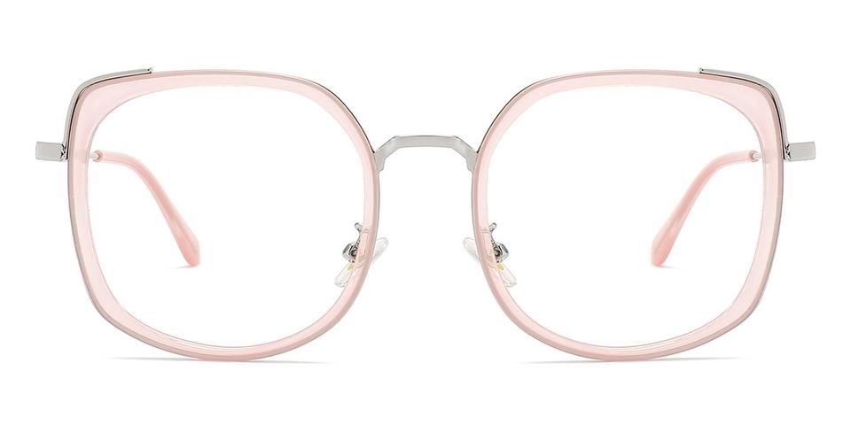 Silver Pink Bleu - Round Glasses