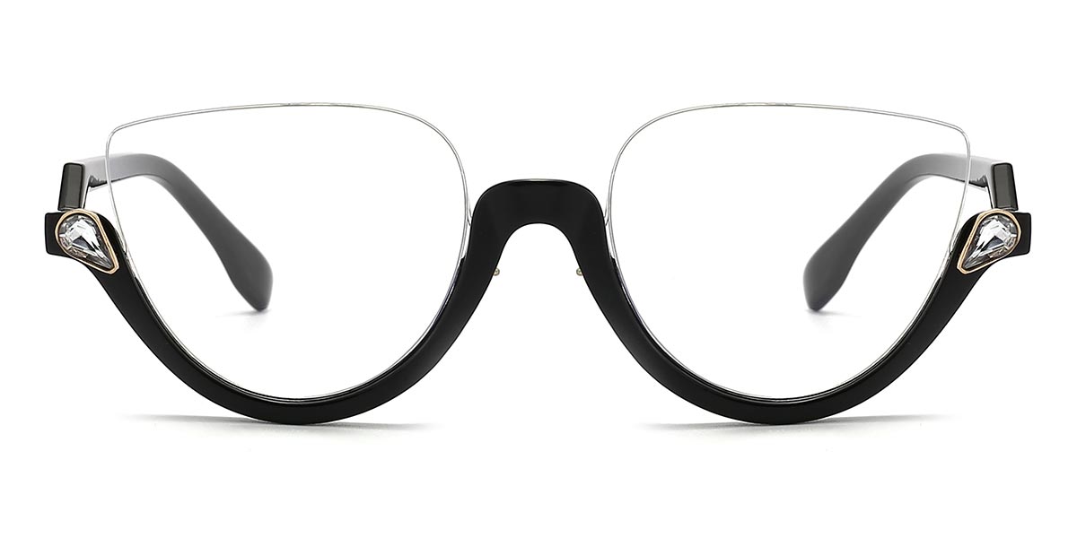 Black - Cat eye Glasses - Mozana
