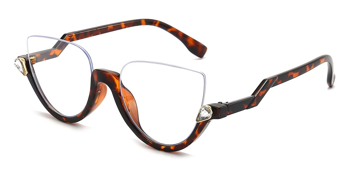 Tortoiseshell - Cat eye Glasses - Mozana