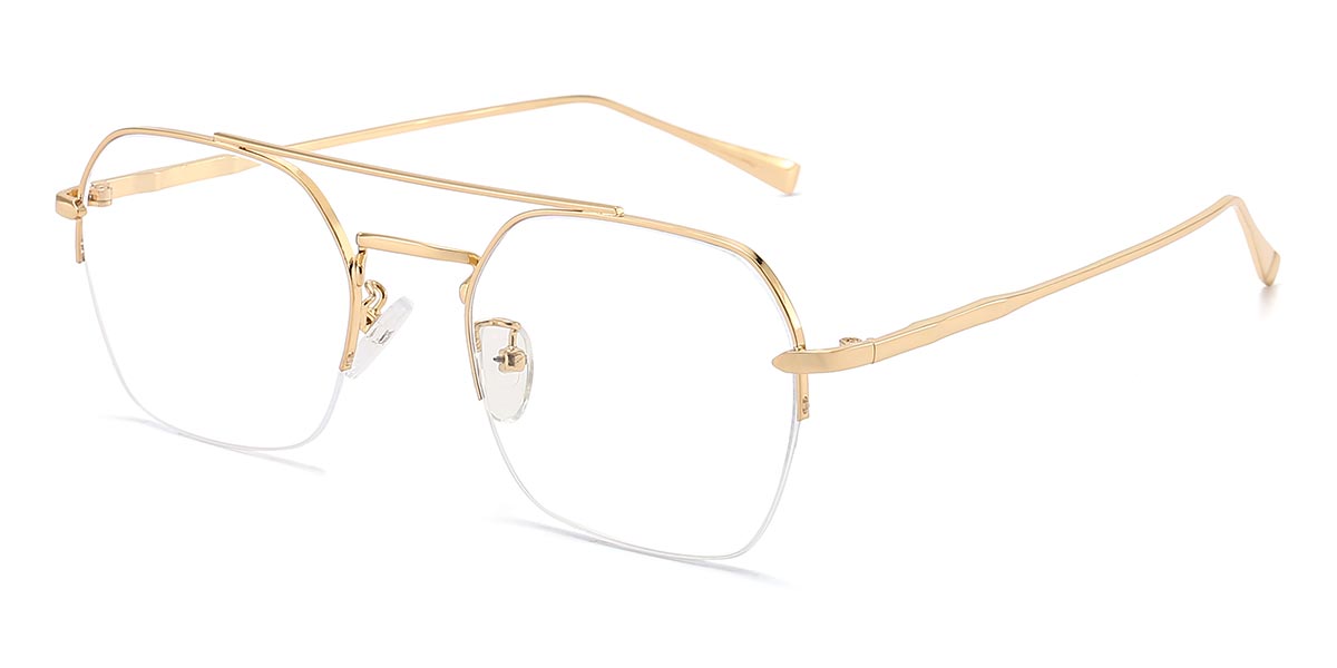Gold - Aviator Glasses - Dallis