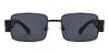 Black Grey Ayza - Square Sunglasses