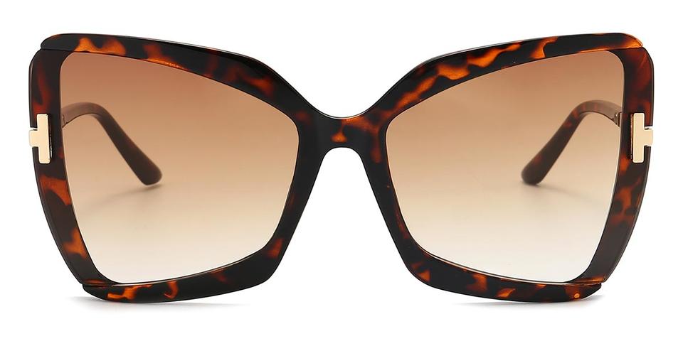 Tortoiseshell Gradual Brown Bayan - Square Sunglasses