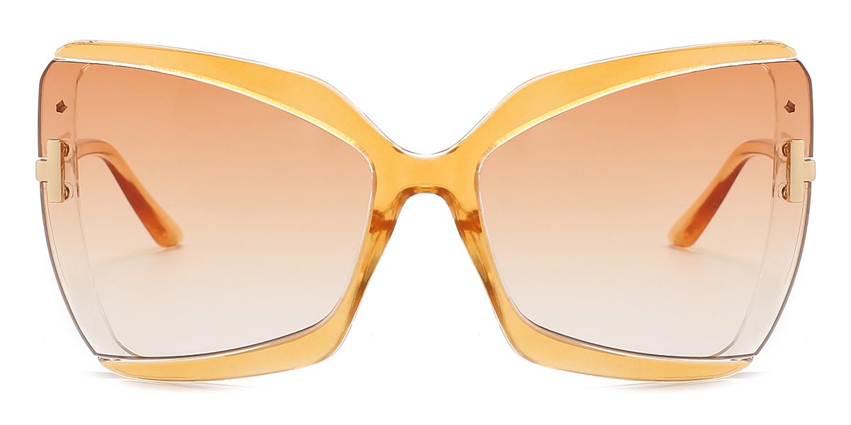 Bayan - Square Orange Sunglasses For Women