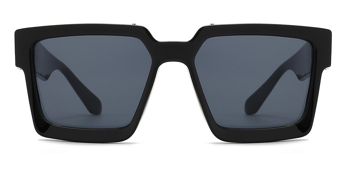Black Grey Bayla - Square Sunglasses