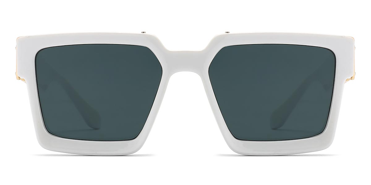 White Grey Bayla - Square Sunglasses