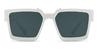 White Grey Bayla - Square Sunglasses