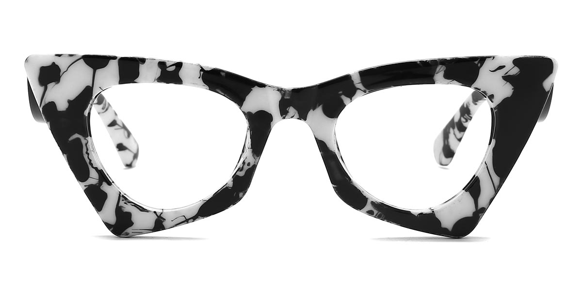 Black Marble - Cat eye Glasses - Debra