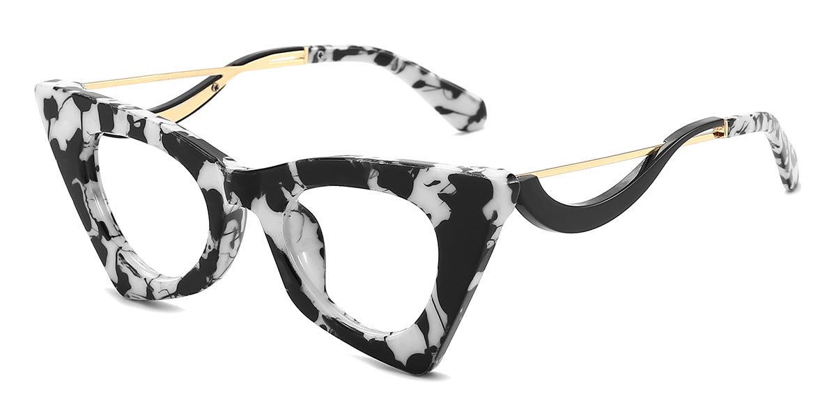 Black Marble - Cat eye Glasses - Debra