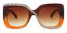 Brown Tawny Gradual Brown Cailin - Square Sunglasses