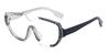 Grey Navy Clear Corie - Oval Sunglasses