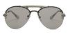 Transparent Grey Grey Burns - Aviator Sunglasses
