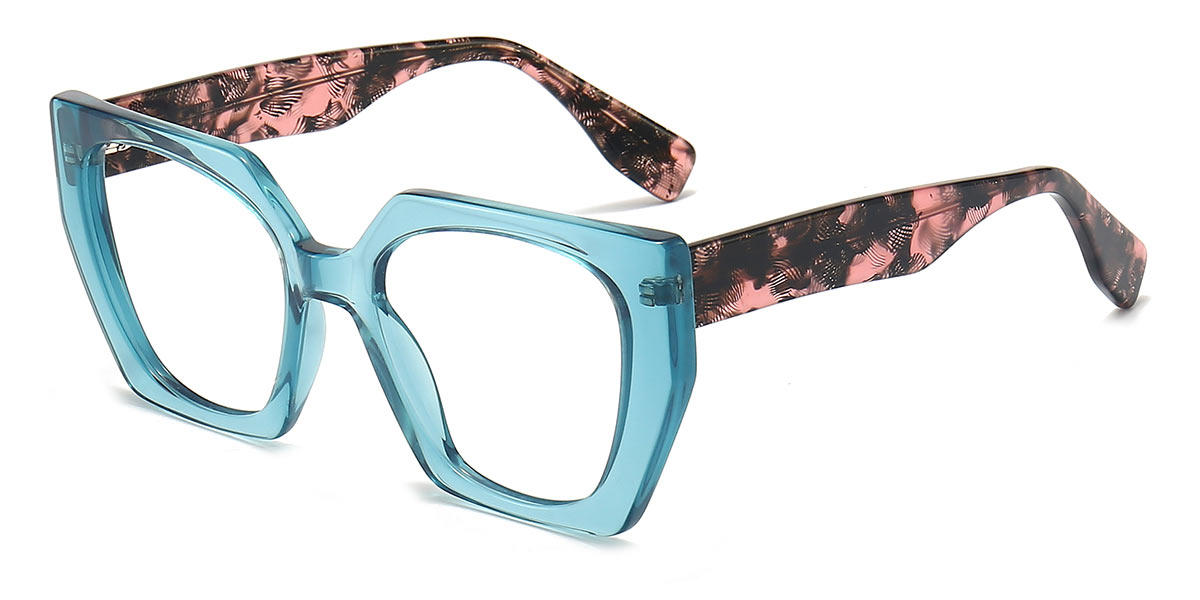 Blue Kema - Square Glasses