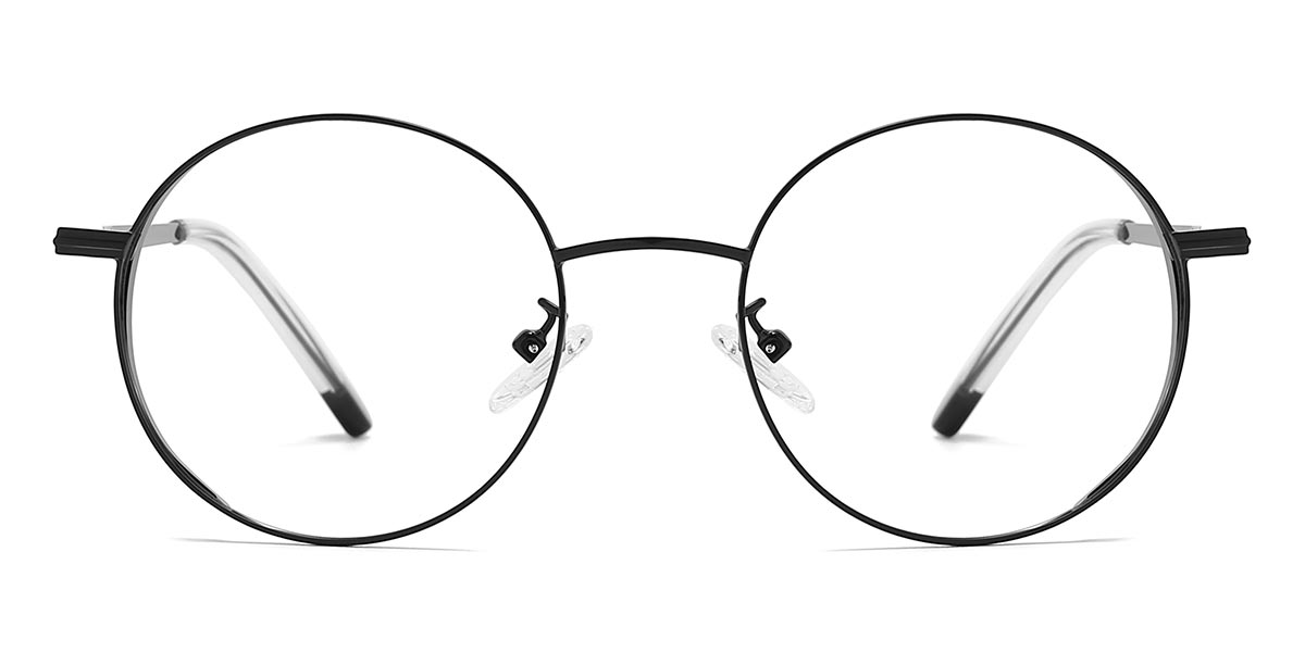 Black - Round Glasses - Anur