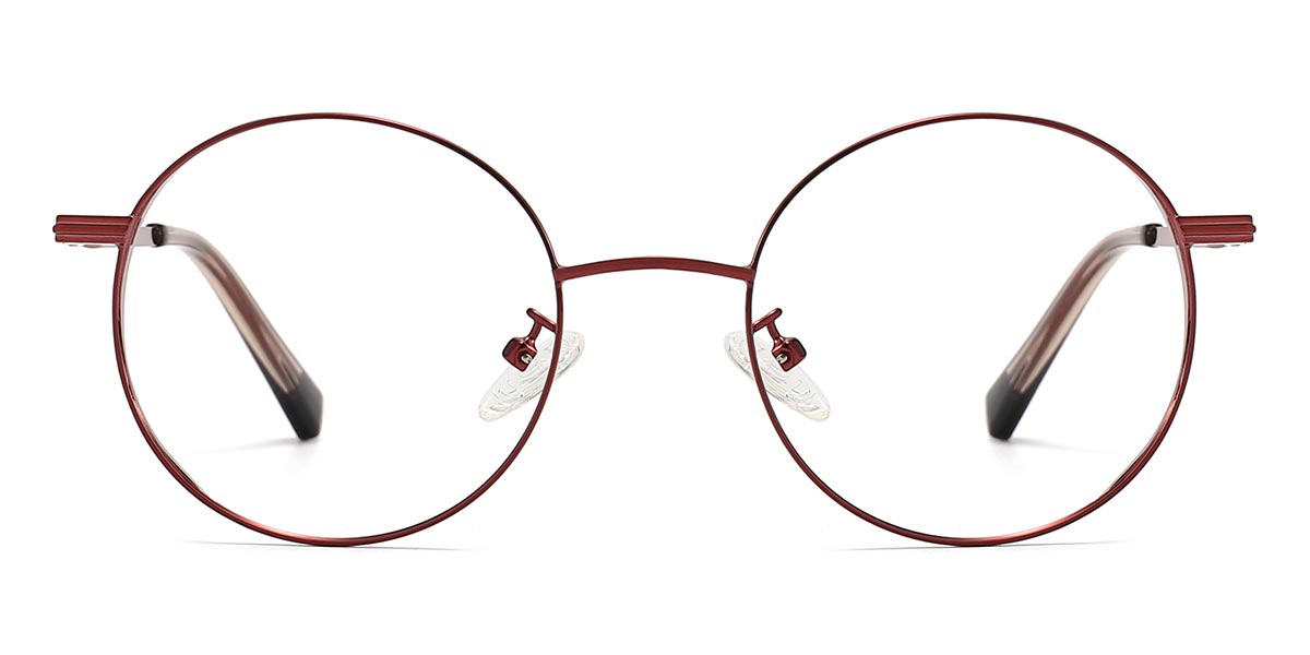 Red - Round Glasses - Anur