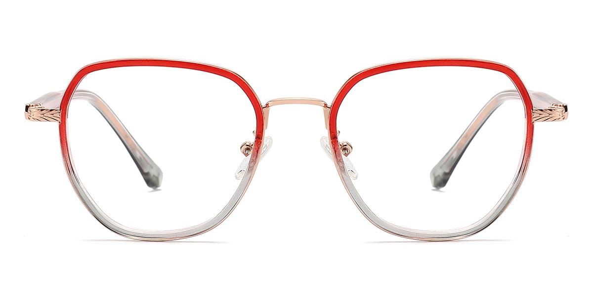 Red Grey Lais - Oval Glasses