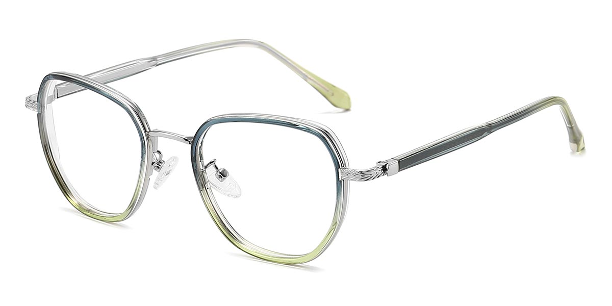 Blue Green - Oval Glasses - Lais